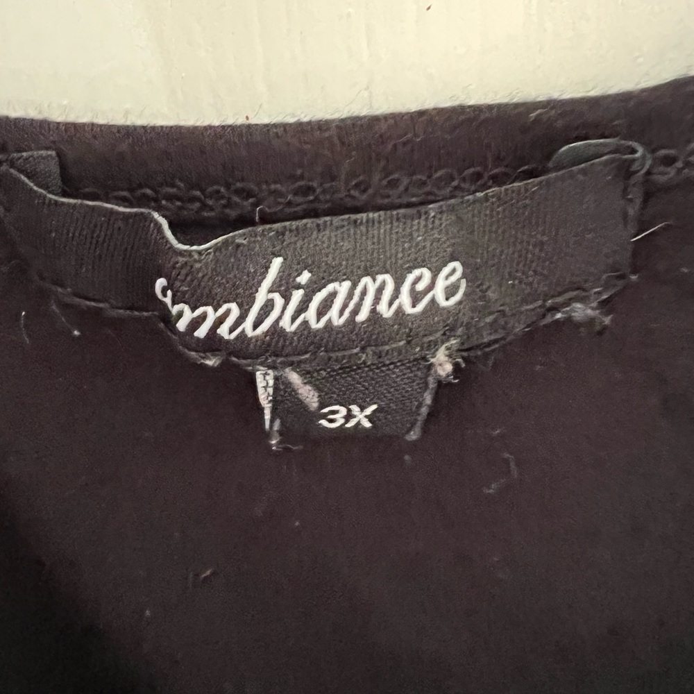 Black 3X Blouse loose fit